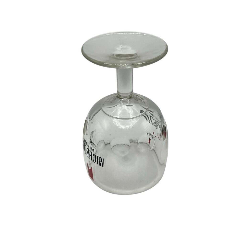 Vintage 1970's Michelob Beer Goblet Heavy Glass Footed Thumbprint Beer Mug - Picture 5 of 5